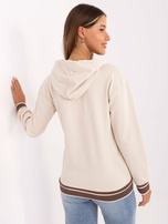 Jasnobeżowa dresowa bluza z napisem 