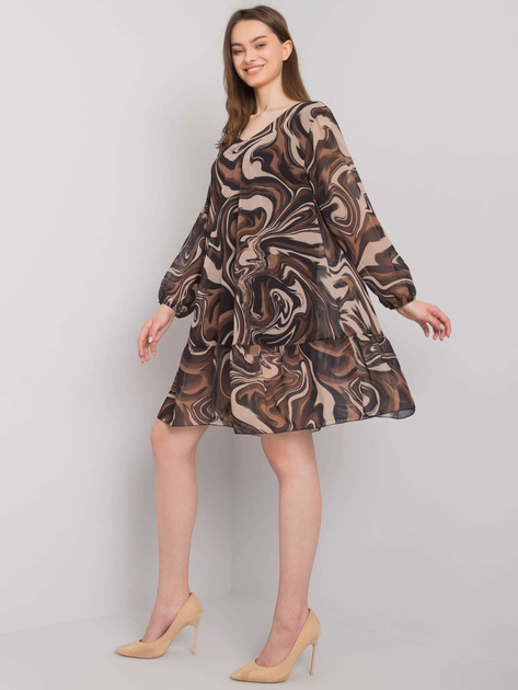 Czarna sukienka z falbaną Burano