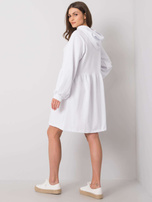 Weiße Kleid mit Kapuze Sidorela RUE PARIS.