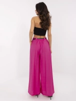 Fuchsia summer wide-leg trousers.
