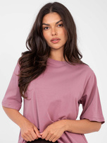 Dirty pink t-shirt with a longer back RUE PARIS.