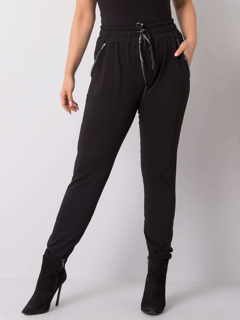 Czarne spodnie plus size Savage