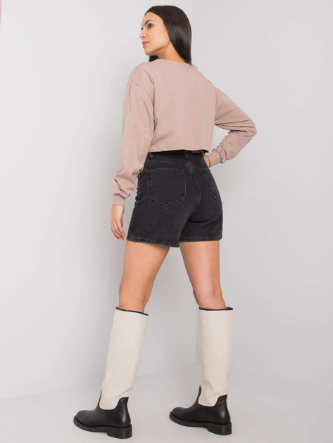 Ciemnobeżowa krótka bluzka basic Simeona