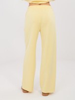 Jasnożółte dresowe spodnie z wiązaniem RUE PARIS 