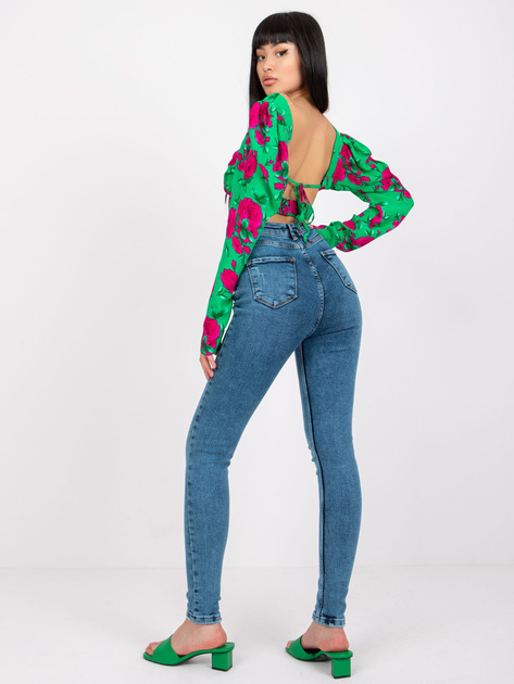 Niebieskie jeansy z wysokim stanem Lilly