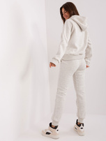 Hurt Jasnoszary dresowy komplet basic z bluzą 