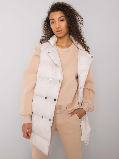 Beżowy trzyczęściowy komplet z kamizelką Minneola