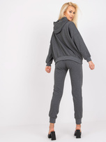 Ciemnoszary melanżowy komplet dresowy bawełniany Alejandra