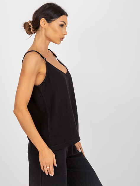 Hurtownia Czarny damski top na ramiączkach OCH BELLA