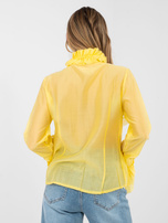 Żółta prześwitująca koszula z kokardą 