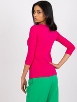 Fuksjowa damska bluzka basic Mona