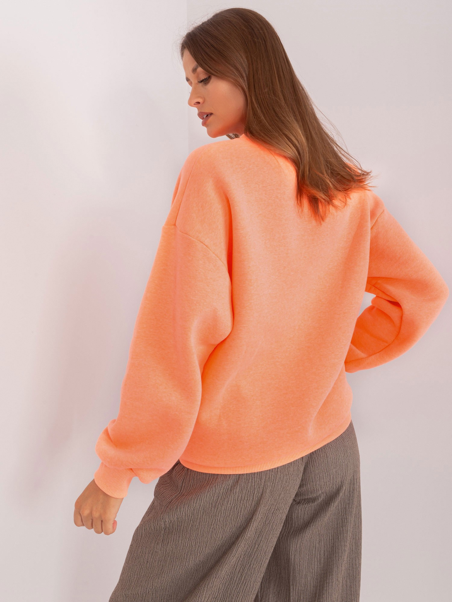Hurt Fluo orange sweatshirt without a hood.