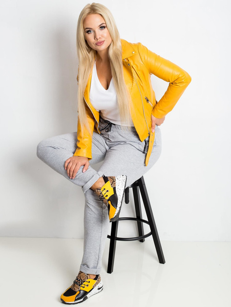 Szare spodnie plus size Savage