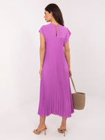 Fioletowa plisowana sukienka bez rękawów RUE PARIS 