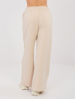 Beżowy komplet z szerokimi spodniami RUE PARIS 