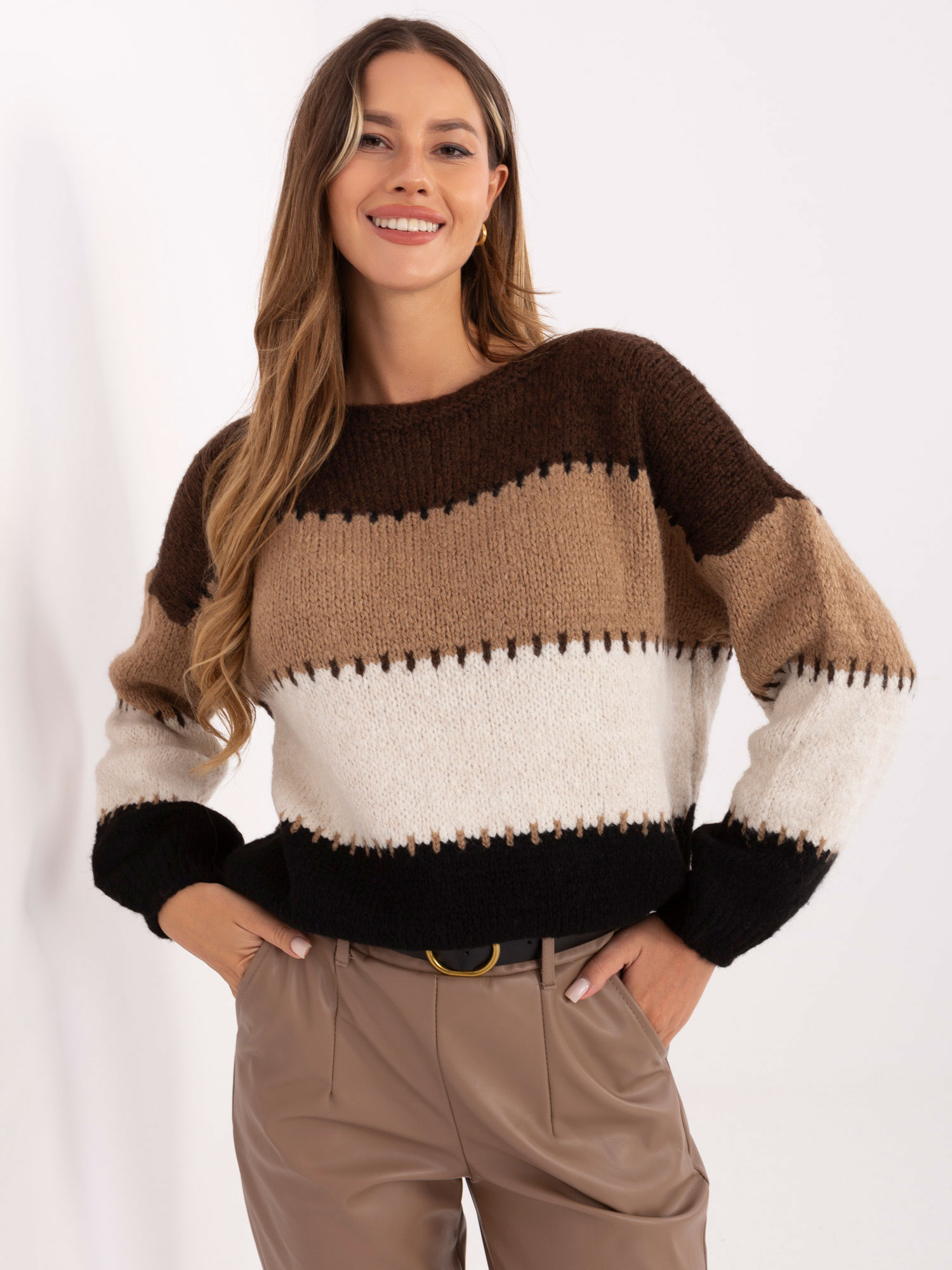 Sweter brązowy