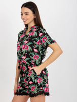 Hurt Shirt blouse with print and short sleeves SUBLEVEL.