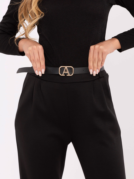 Czarne dresowe spodnie z ozdobnymi guzikami