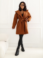Light brown coat with button closure RUE PARIS.