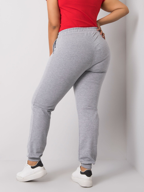 Szare melanżowe spodnie dresowe plus size Beatriz