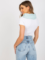 Miętowa chusta komin z wiskozy