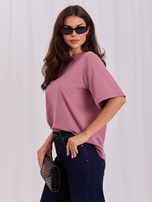 Dirty pink t-shirt with a longer back RUE PARIS.
