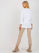 Hurt Beżowy trzyczęściowy komplet casualowy z bluzą