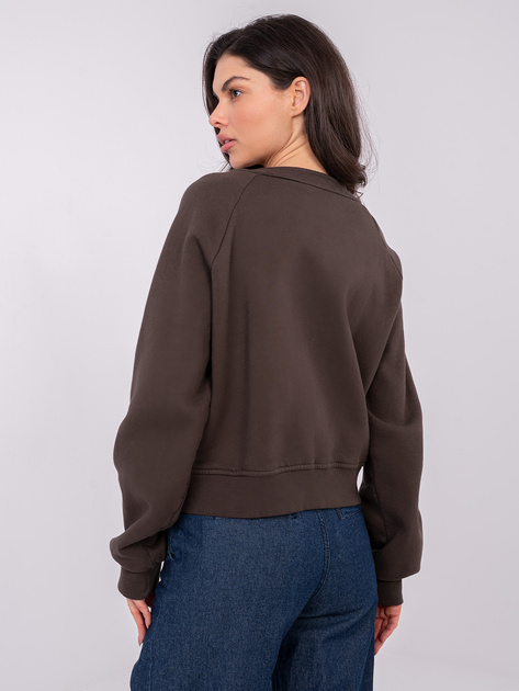 Czekoladowa ocieplana bluza z kapturem