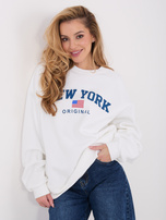 Ecru ocieplana bluza bez kaptura