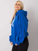 Ciemnoniebieska ocieplana bluza z kapturem Debby