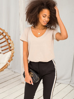 Jasnokawowy t-shirt Emory