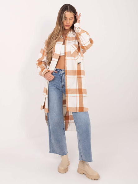 Camelowa długa koszula damska Tiannah