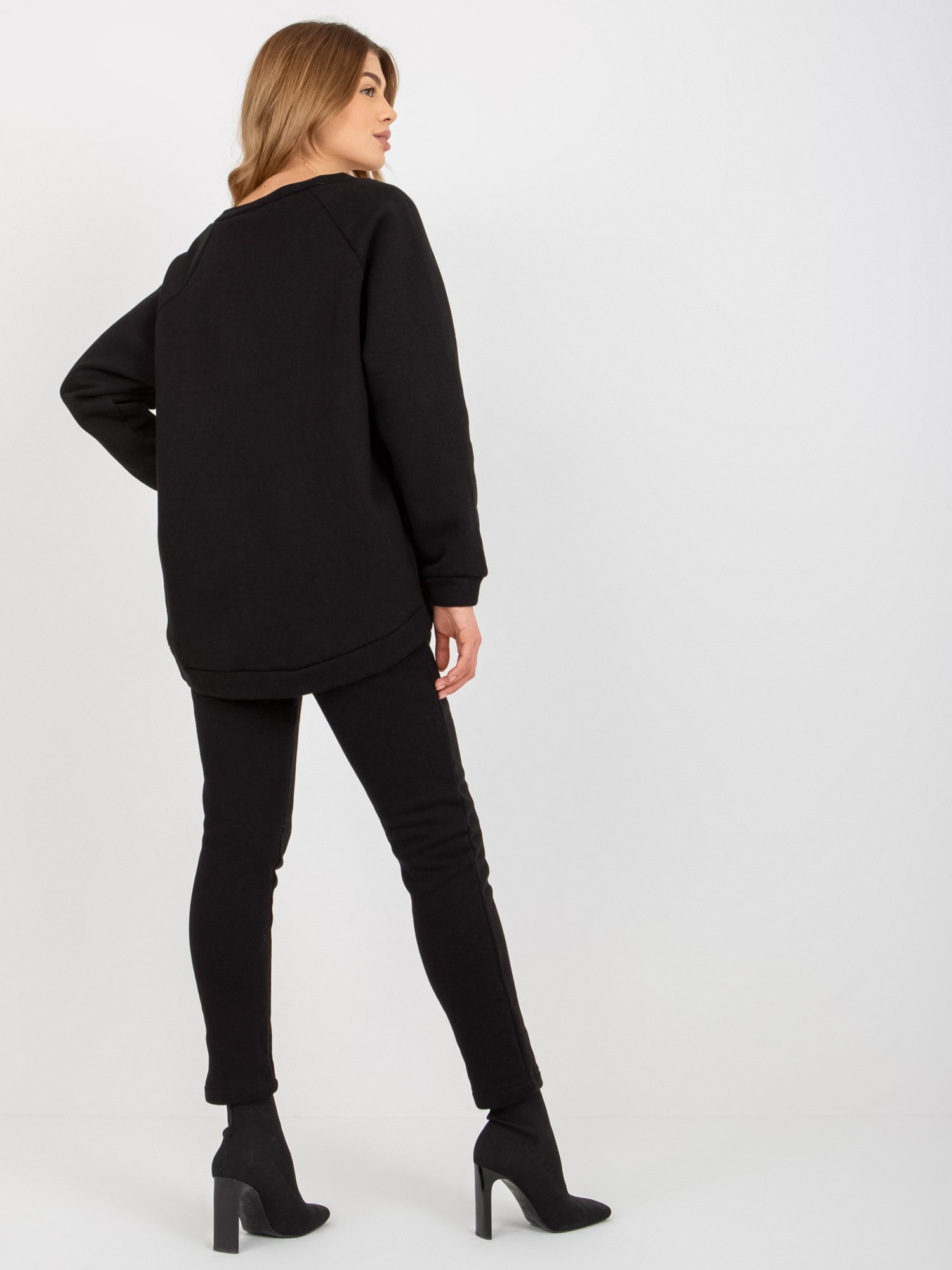 Hurt Czarny dwuczęściowy komplet basic z bluzą oversize