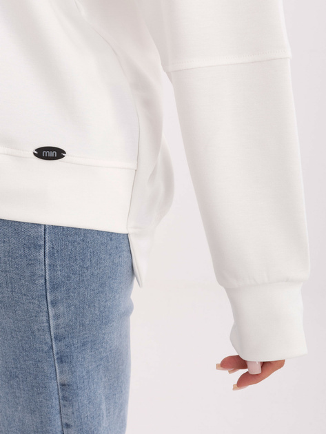 Ecru damska bluza z dłuższym tyłem