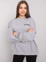 Graue Melange-Sweatshirt ohne Kapuze Laylin.