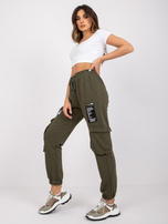 Khaki spodnie dresowe bojówki Gina