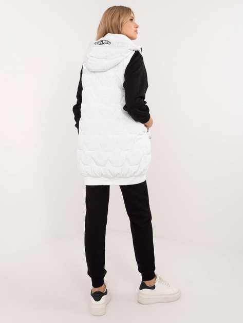 Hurtownia Biała kamizelka z odpinanym kapturem