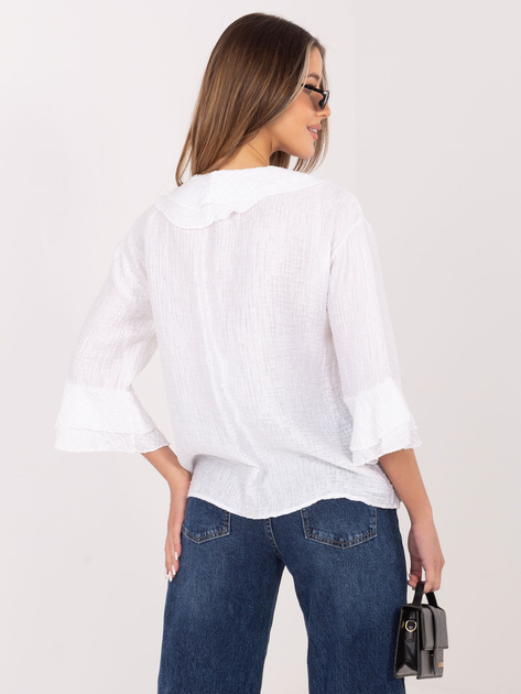 Biała damska koszula boho na lato