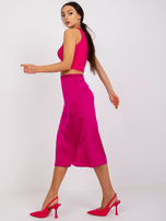 Fuksjowa gładka spódnica Terrassa RUE PARIS 