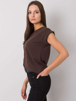 Ciemnobrązowy t-shirt Revolution