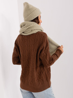 Hurtownia online Pistacjowy ciepły szal damski