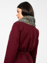 Khaki damska chusta z printem 