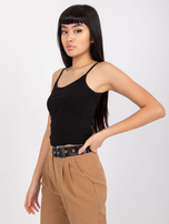 Schwarzes Basic-Top Indiana.