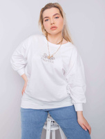 Biała bluzka plus size z aplikacją Messina