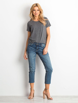 Dunkelgrauer Melange-T-Shirt Transformative.