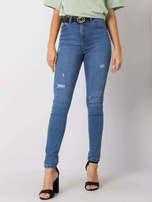 Blaue Jeans mit Used-Effekten Alyssa RUE PARIS.