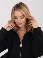 Czarna rozpinana bluza baloon z kieszeniami 