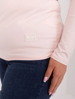 Hurt Jasnoróżowa dopasowana bluzka plus size 