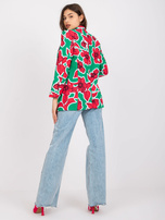 Zielono-różowa marynarka damska w kwiaty Neonila