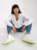 Hurt Biała rozpinana bluza basic z kieszeniami